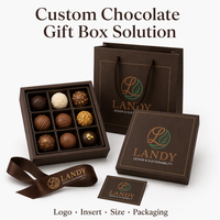 Boîte cadeau en bois pour chocolats à la truffe, emballage de luxe personnalisé pour bonbons avec séparateurs pour mariage, vente au détail, OEM, vente en gros