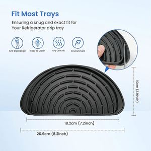 Bac de récupération des gouttes en silicone antidérapant LA pour distributeur d'eau de réfrigérateur et machine à café - Product Image 2