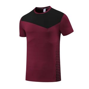 Chemise pour homme personnalisée en stock vierge brodée de haute qualité nylon polyester hommes quantité pas cher <span class=keywords><strong>prix</strong></span> unisexe t-<span class=keywords><strong>shirt</strong></span> de gym - Product Image 3