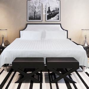 中国メーカーホワイトエジプト綿生地キングサイズシーツホテル用ソリッドベッドシーツ - Product Image 2