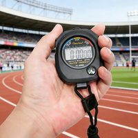 Chronomètre électronique portable professionnel étanche avec alarme et 2 mémoires pour étudiants, mini chronomètre de sport pour entraînement et fitness