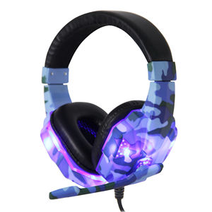 <span class=keywords><strong>Casque</strong></span> de jeu camouflage SY830mv avec éclairage LED, son stéréo 3D supra-auriculaire, <span class=keywords><strong>casque</strong></span> de réalité virtuelle pour jeux avec microphones pour ordinateur <span class=keywords><strong>PS4</strong></span>/PS5 - Product Image 2
