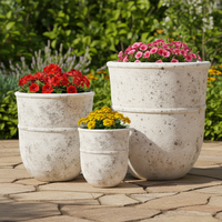 Jardinières en ciment nordiques pour l'extérieur et l'intérieur, style minimaliste écologique, pot de fleurs pour jardin et utilisation en centre commercial