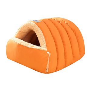 Closed <strong>Cat</strong> Nest Sleeping Bag Winter Warm Windproof PP Cotton Semi-Closed Pet <strong>Bed</strong> Washable Cross-Border Wholesale - Product Image 5