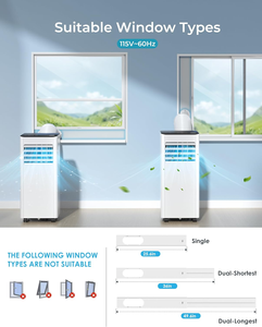 Climatiseurs portables EUHOMY 10 000 <span class=keywords><strong>BTU</strong></span>, climatiseur intelligent avec télécommande, déshumidificateur, ventilateur - Product Image 2