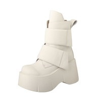 Nouvelles Bottes Martin Femme Printemps-Automne 2026, Bottines Tendance à Plateforme et Semelle Épaisse, Chaussures de Mode pour Petites Silhouettes