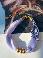 Bracelet Écharpe Bohème en Fer, Tendance et Populaire, Coloré, Élégant, Rétro, Style Français, Petit Bracelet Écharpe à la Mode