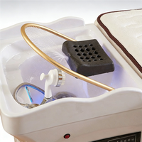Accessoires pour lit de lavage de cheveux de salon de beauté, équipement de spa capillaire, bac à shampoing portable en acrylique et métal, noir/blanc, moderne