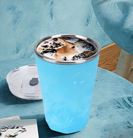 Gobelet isotherme réutilisable avec ouverture de remplissage d'eau et couche de refroidissement congelable