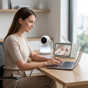 KT564L 2.4G Non-<b>WiFi</b> Baby Monitor 5 Inch IPS Screen 720P Wireless Video <b>Camera</b> Auto Night Vision VOX Lullaby Privacy Protection - Product Image 1