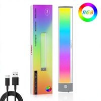 Veilleuse magnétique intelligente à LED avec détecteur de mouvement, couleurs RGB changeantes, batterie intégrée, commande par bouton pour armoires et cave à vin