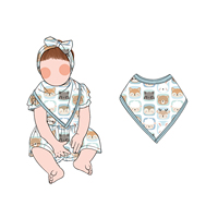 Ensemble de vêtements pour bébé Little Glow Kids, best-seller en gros, short à manches courtes réglable avec bavoir, adapté à un usage quotidien