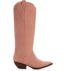 <span class=keywords><strong>Bottes</strong></span> de <span class=keywords><strong>Cowboy</strong></span> à bout pointu <span class=keywords><strong>Beige</strong></span> rose à la mode pour femmes - Product Image 1