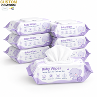 Lingettes humides pour bébé Biokleen, fournisseurs chinois, logo personnalisé, 80 lingettes, lingettes nettoyantes pour bébé