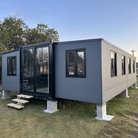 Maison mobile DIY à double extension, tout-en-un, préfabriquée et pliable, avec plomberie/électricité préinstallées, modèle familial de 10 pieds
