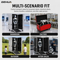 Valise de transport pour robot personnalisée GEHUA, cadre en aluminium, intérieur en mousse EVA, robuste, avec roulettes