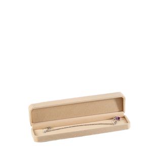 Popular <b>Velvet</b> Long Shape Fabric Jewelry Necklace Display <b>Storage</b> Gift <b>Box</b> Rectangle Shape Jewelry Gift <b>Box</b> - Product Image 1