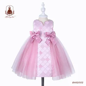 Горячая Распродажа, Современная красивая юбка, 5 лет, Детская Милая одежда, розовые банты, платья для маленьких девочек