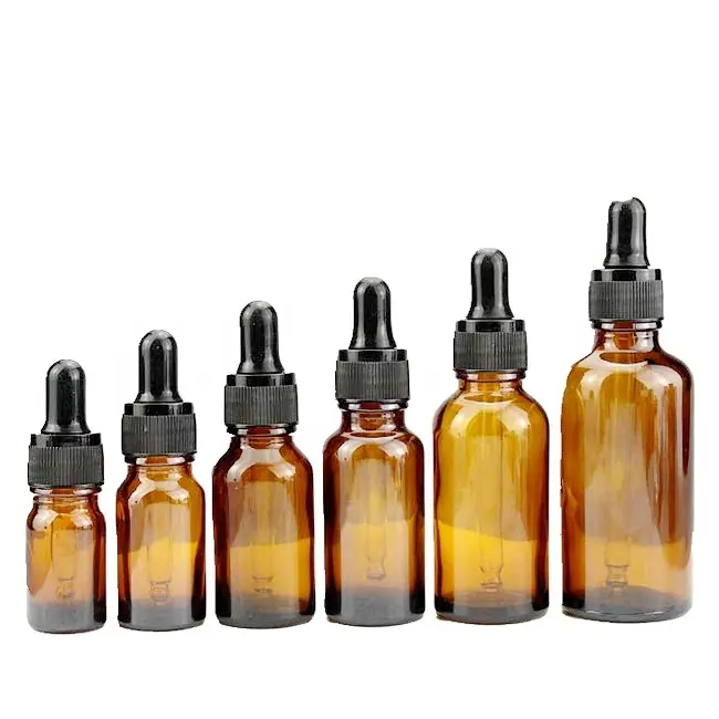 Druppelfles, Etherische Oliefles, Essence Vloeibare Glazen Fles Amber Cosmetische Zeefdruk Ronde Huidverzorgingsfles 10000 Stuks