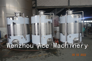 Raisin d'acier inoxydable faisant la ligne de production de vin de fruit d'usine avec la capacité du moteur et de la pompe 5000L de PLC de récipient à pression - Product Image 3