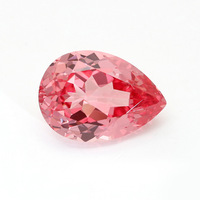 Saphirs Padparadscha de laboratoire en forme de poire, pierres précieuses polies - Fabricant de Wuzhou en stock, vente en gros, emballées individuellement
