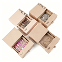 Boîte d'emballage personnalisée à double paroi en carton laminé pour faux ongles et produits de manucure