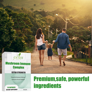 Capsules de complexe de champignons naturels avec vitamine C, extrait de champignons, complément alimentaire pour favoriser un système immunitaire sain - Product Image 5