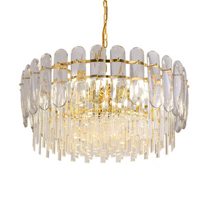 Luxury Hong Kong Style Postmodern Lighting Fixture Minimalist Crystal Chandelier for Living Room Dining Room <b>Pendant</b> Light - Product Image 1