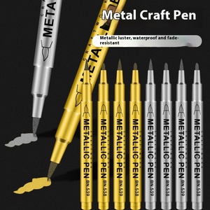 Pennarelli in metallo argento evidenziano pennarello firma biglietto di auguri invito copia inchiostro permanente <span class=keywords><strong>per</strong></span> carta - Product Image 1