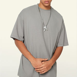 Camiseta de Punto Sorona Holgada para Hombre S1923, Secado Rápido, Diseño Sólido, Anti-Pilling, 230g, Camiseta Casual Lisa - Product Image 2