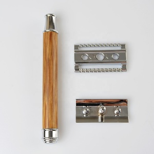 Negro Natural de bambú de <span class=keywords><strong>cero</strong></span> residuos reutilizables doble de seguridad borde afeitar cuchillas de afeitar para los hombres - Product Image 6