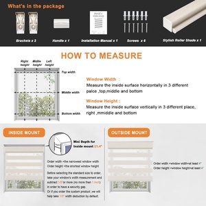 Persianas Zebra Inalámbricas para Ventanas, Filtro de Luz para Privacidad, Persianas de Doble Capa para Día y Noche, Persianas Enrollables para Dormitorio - Product Image 6