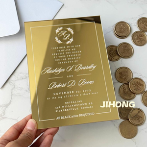 Acrylic Thiệp mời đám cưới in ấn đám cưới dấu hiệu cao cấp phong cách Châu Âu đám cưới - Product Image 3