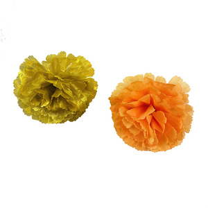 Cabeza de flor de caléndula artificial caliente 9CM cabezas de clavel de seda falsa para Decoración - Product Image 5