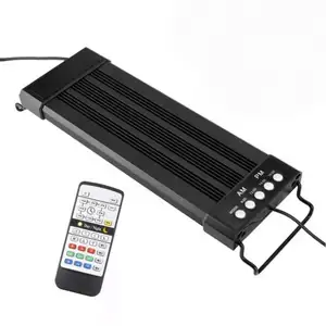Aquário Lâmpada LED Espectro Completo Automático com Dimmer Sunrise Sunset Luz Tanque de Peixes Marinhos RGB 110V 220V