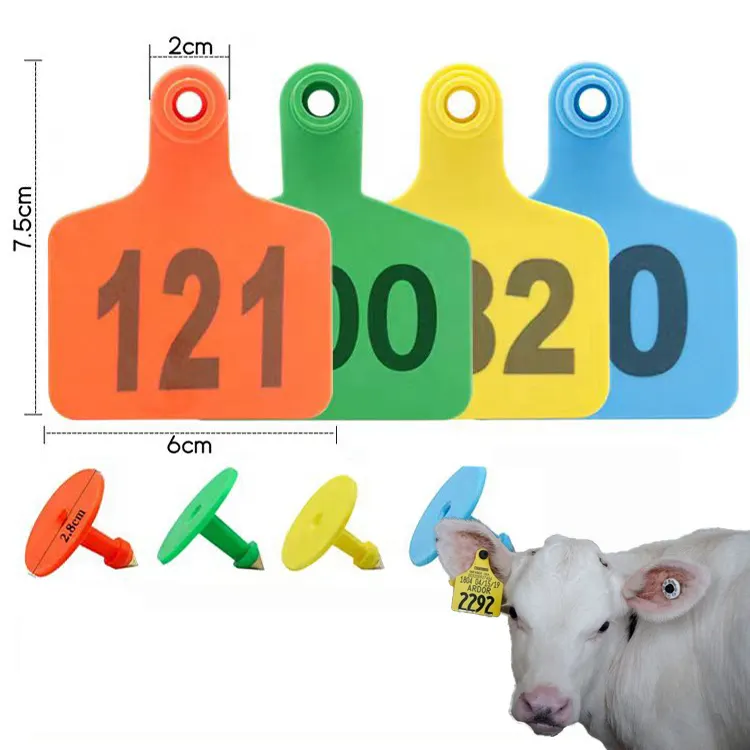 Etiqueta auricular para gado sistema de rastreamento de gado etiqueta auricular para gado
