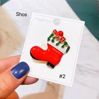 Vente en gros de broche strass arbre de Noël coloré bijoux en alliage pour enfants cadeau de Noël pour fête mariage fiançailles