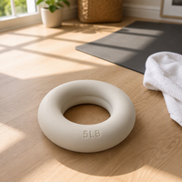 Haltères en fonte revêtus de silicone pour la musculation à domicile, la gym, le yoga et le pilates