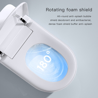 Marque d'eau australienne 180 °   Toilette intelligente monobloc avec abattant automatique, réservoir à couvercle relevable, siège enfant, bidet intégré et commande vocale