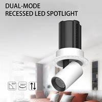 Spot LED Encastrable Moderne 20W Orientable en Aluminium Température de Couleur 3000K/4000K/6000K Angle de Faisceau 10-50° Garantie 3 Ans