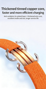 Cable <span class=keywords><strong>de</strong></span> Datos Magnético Trenzado MS <span class=keywords><strong>de</strong></span> 65W <span class=keywords><strong>para</strong></span> Teléfonos iPhone, con Diseño <span class=keywords><strong>de</strong></span> Cable Plano Autoadhesivo <span class=keywords><strong>para</strong></span> un Fácil Almacenamiento Portátil - Product Image 5