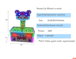 Machines d'arcade pour enfants, jeu de frappe aux souris Paradise Whack-a-mole, fonctionnement à pièces, jeu de frappe aux souris - Product Image 4