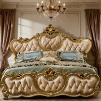 Lit double de style royal européen pour salon, villa et manoir – Le choix privilégié pour la chambre à coucher