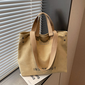 2026 New Vintage <b>Canvas</b> <b>Large</b> Capacity Women's Crossborder Casual Hand <b>Bag</b> Ladies Single Shoulder <b>Bag</b> - Product Image 2