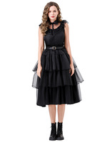 Damen Halloween Cosplay Kostüm Mehrlagiges Tüllkleid Damen Polyester Rot Schwarz Retro Party Faschingskostüm Übergröße Großhandel