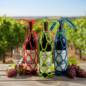 Bolsa de Compras Plegable de Silicona de Tamaño Pequeño en Rojo, Azul, Verde y Amarillo para Botellas de Agua, Botellas de Vino, <span class=keywords><strong>Cerveza</strong></span> y Champán - Product Image 2