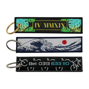 Khóa móc chìa khóa & móc khóa dệt hai mặt in lụa polyester tùy chỉnh giá sỉ rẻ - Product Image 1