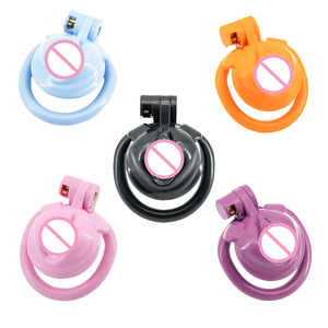 Jaula de Castidad para Pene, de Plástico, en 6 Colores, con Anillo de 4 Tamaños, Dispositivo de Castidad para Hombres, Juguetes Sexuales para Adultos, Gay - Product Image 1