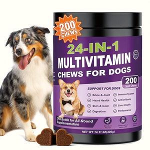 Masticables Blandos Multivitamínicos para Perros 24 en 1, Multifuncionales, 200 Unidades, Envase Mega, para Bienestar Total, Venta al por Mayor - Product Image 6