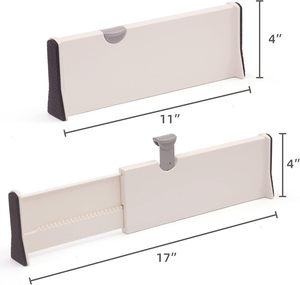 Household Storage Adjustable Eco-Friendly ABS Plastic Underwear Dresser Cabinet Organizer Expandable Drawer Dividers - Product Image 2